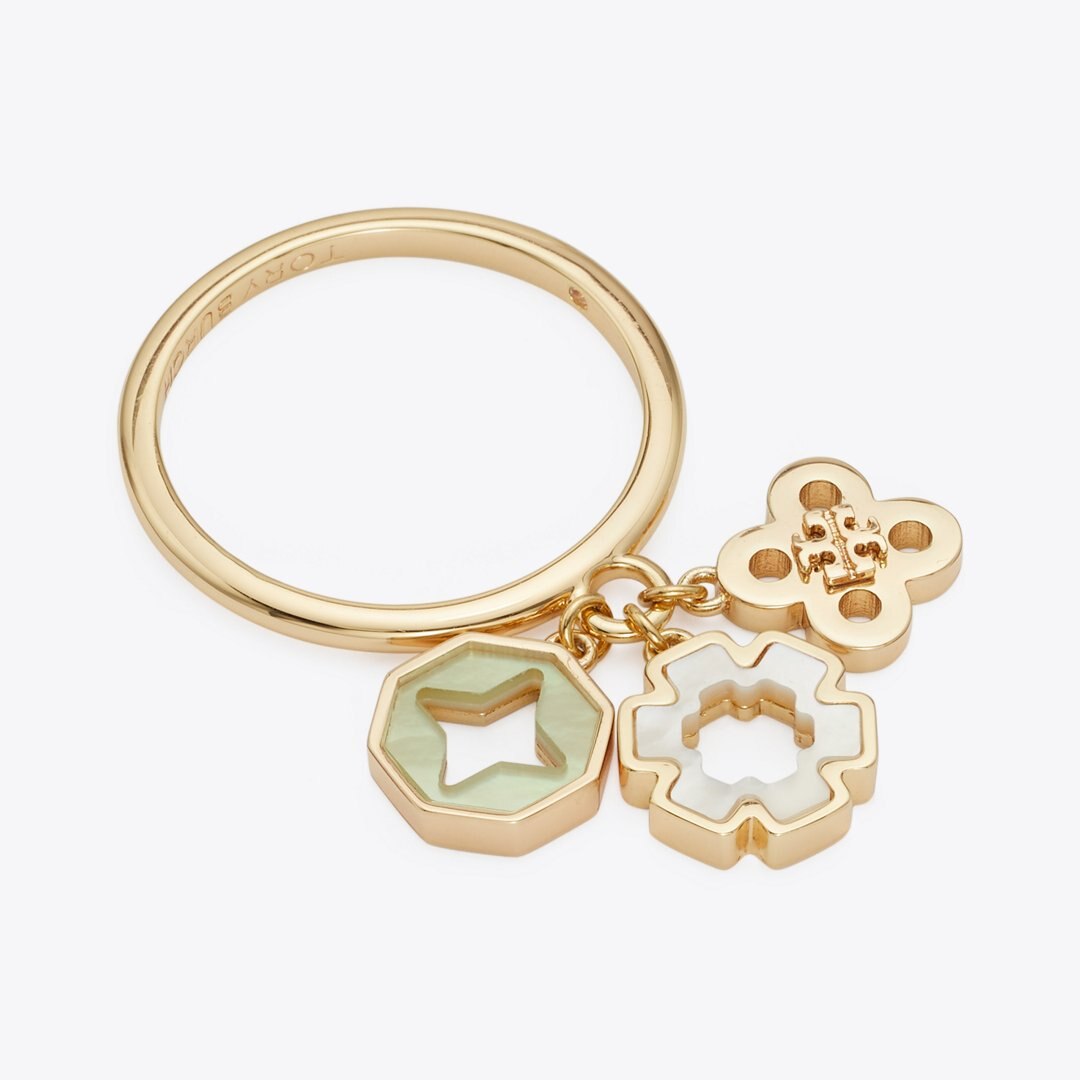 Tory Burch Forget Me Not Charm Ring Tory Gold / Mother of Pearl