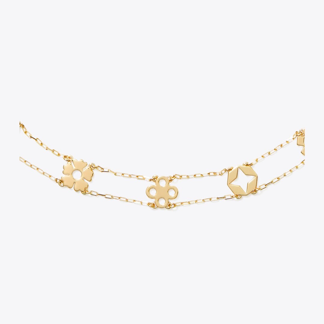 Tory Burch Forget Me Not Choker Necklace Tory Gold