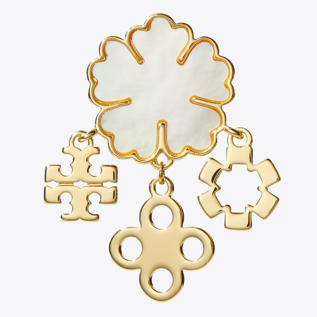 Tory Burch Forget Me Not Cluster Earrings Tory Gold / Mother of Pearl