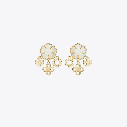 Tory Burch Forget Me Not Cluster Earrings Tory Gold / Mother of Pearl