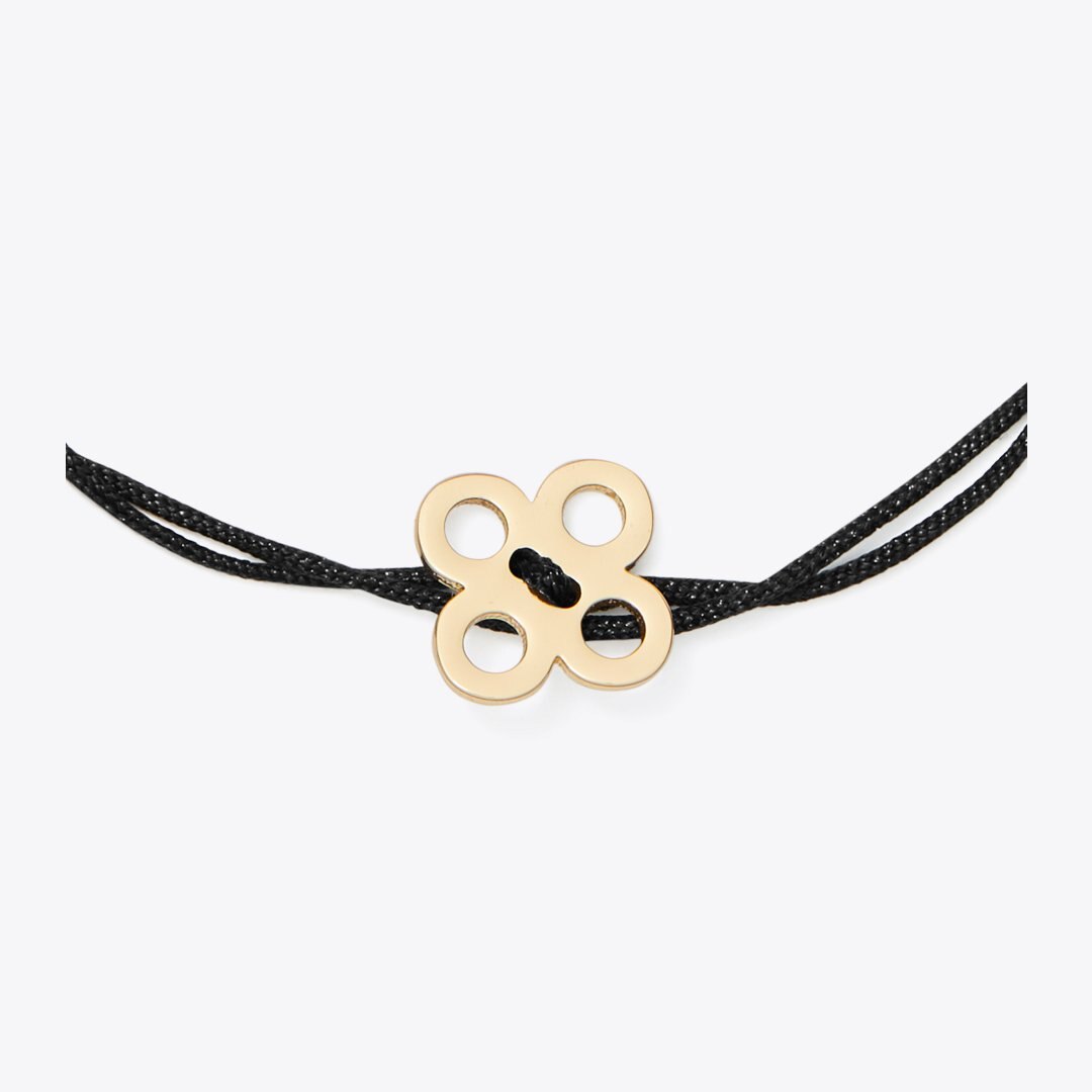 Tory Burch Forget Me Not Cord Bracelet Black