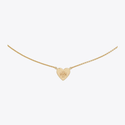 Tory Burch Forget Me Not Heart Pendant Necklace Tory Gold