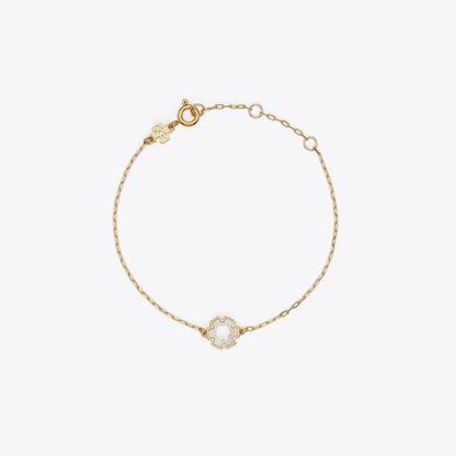 Tory Burch Forget Me Not Hex Bracelet Tory Gold / Mother of Pearl