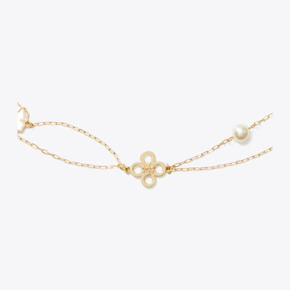 Tory Burch Forget Me Not Layered Necklace Tory Gold / Mother of Pearl