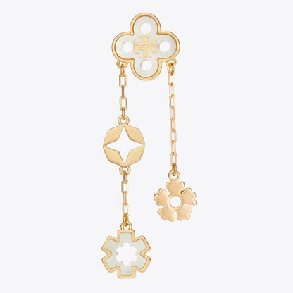 Tory Burch Forget Me Not Linear Earrings Tory Gold / Mother of Pearl