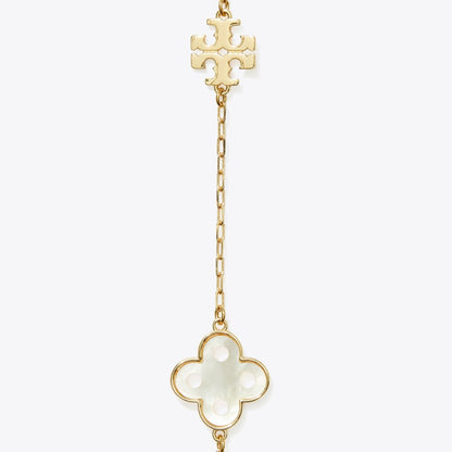 Tory Burch Forget Me Not Long Necklace Tory Gold / Mother of Pearl