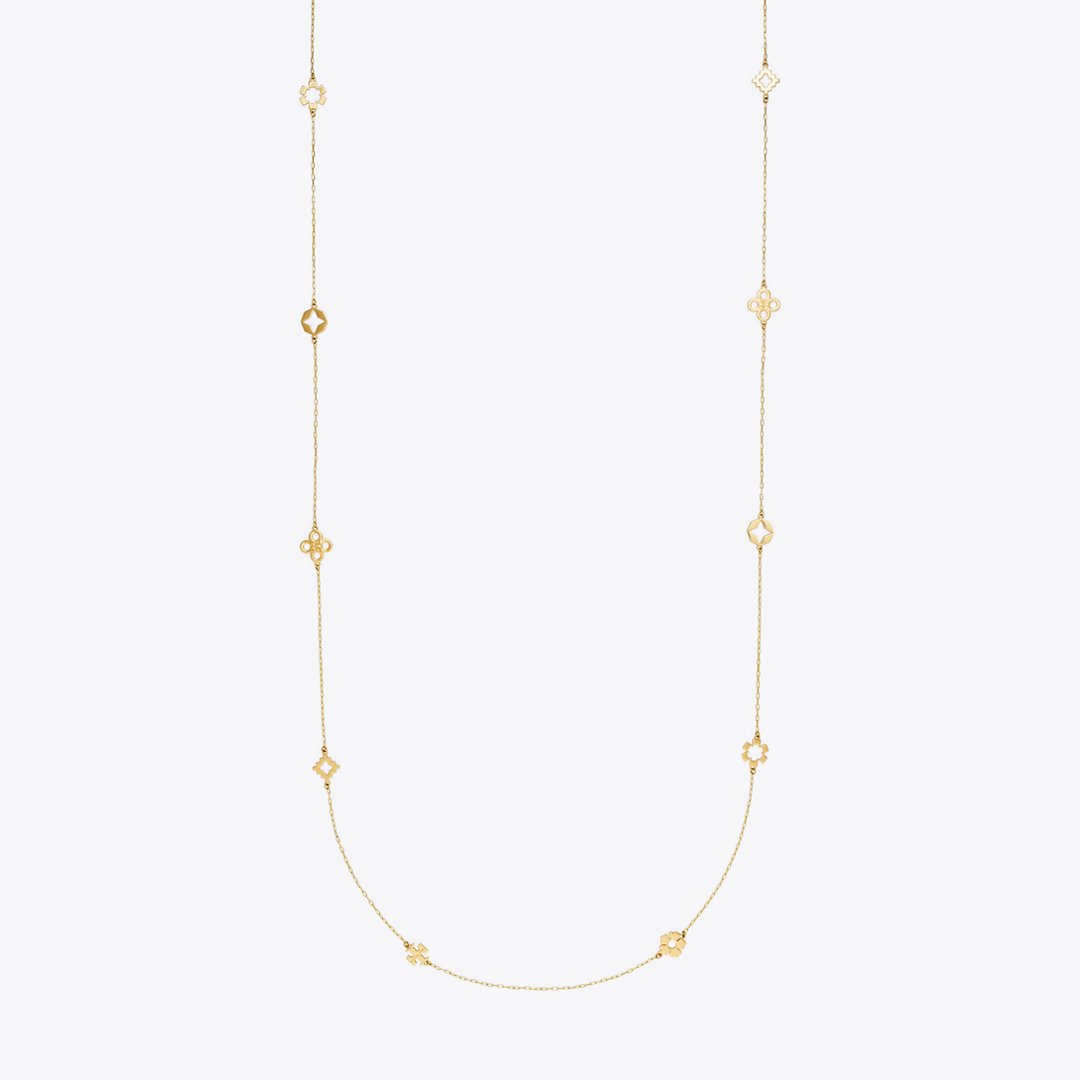 Tory Burch Forget Me Not Long Necklace Tory Gold