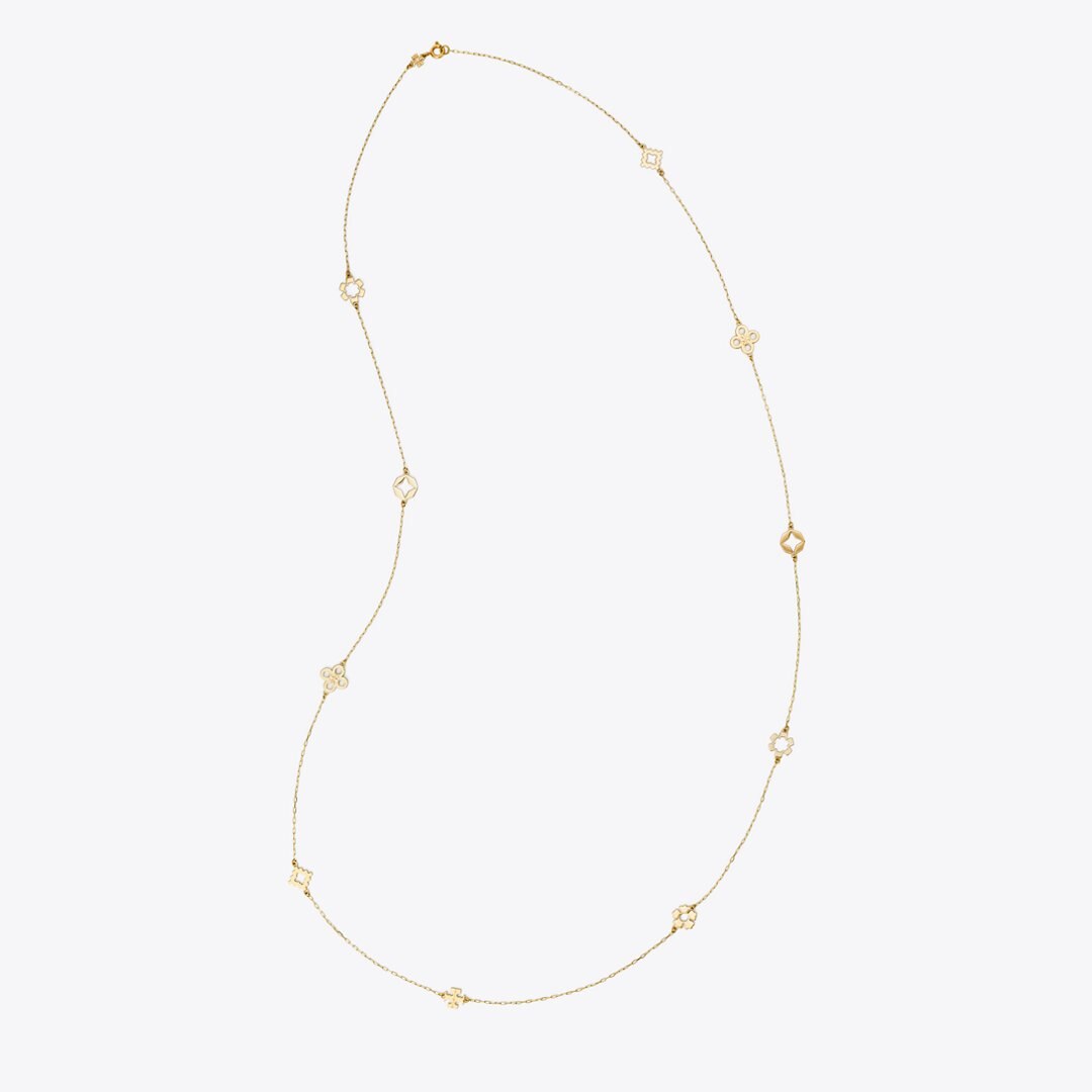 Tory Burch Forget Me Not Long Necklace Tory Gold