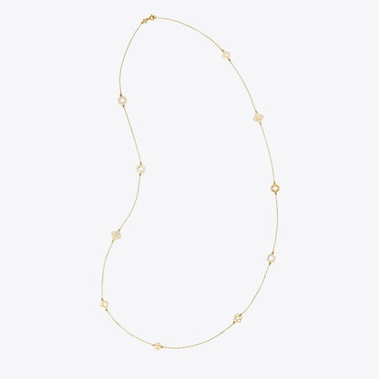 Tory Burch Forget Me Not Long Necklace Tory Gold