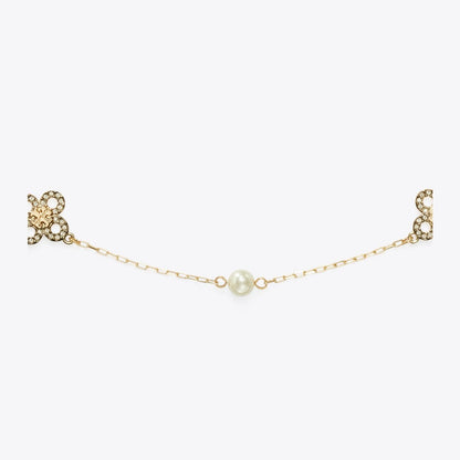 Tory Burch Forget Me Not Pearl Necklace Tory Gold / Pearl / Crystal