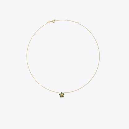 Tory Burch Forget Me Not Pendant Necklace Tory Gold / Dark Kale