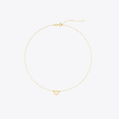 Tory Burch Forget Me Not Pendant Necklace Tory Gold / Mother of Pearl