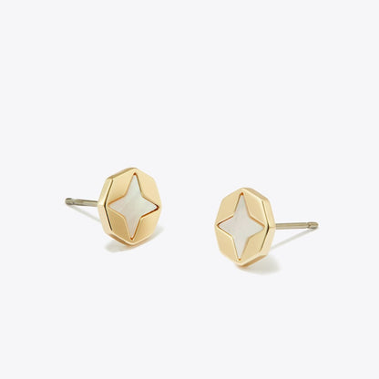 Tory Burch Forget Me Not Stud Earrings Tory Gold / Mother of Pearl