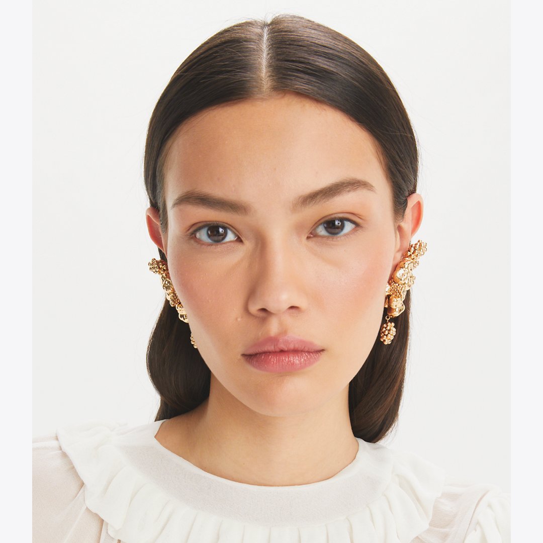 Tory Burch Fruit Earrings Light Brass