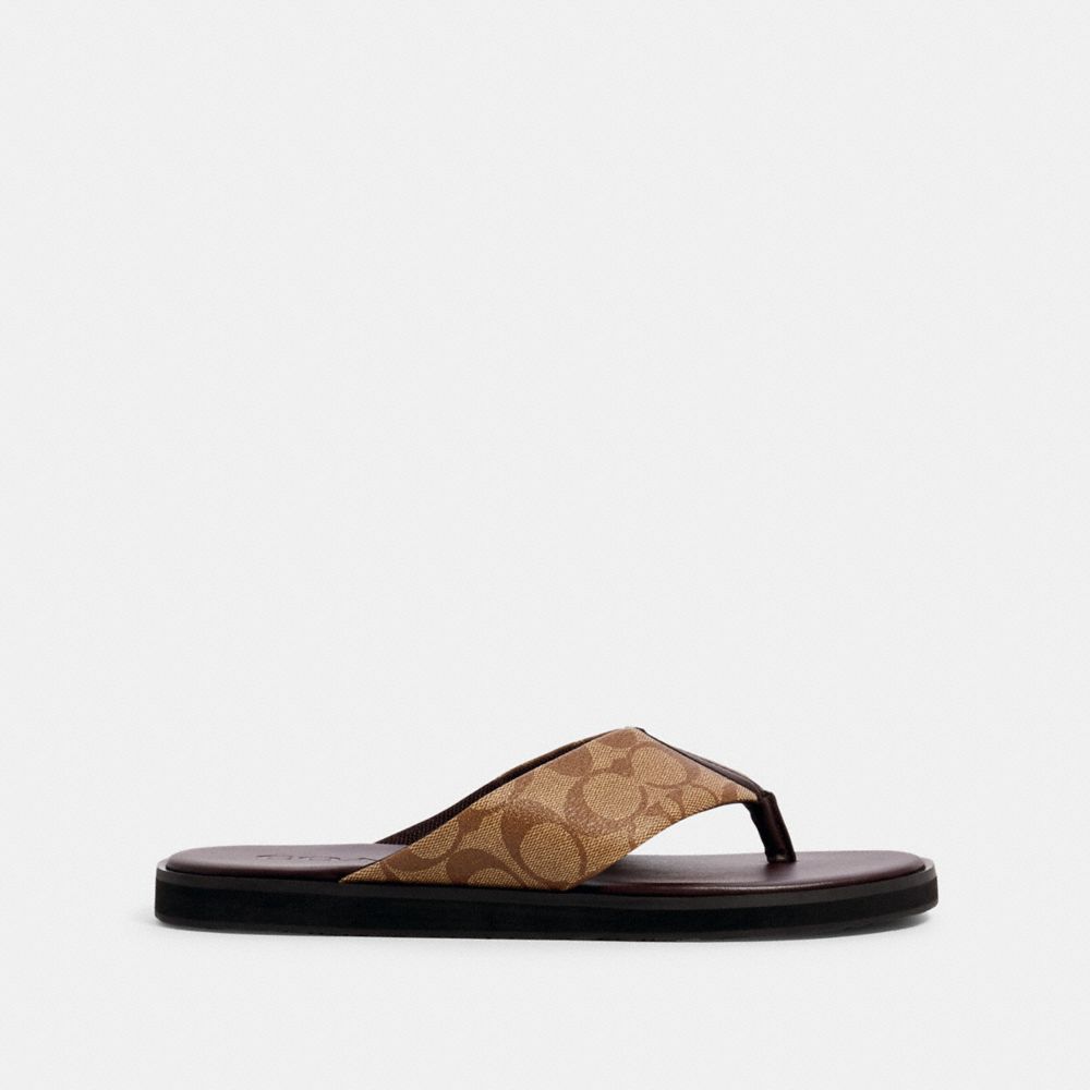 Flip Flop In Signature Canvas Khaki Multi Khaki Multi