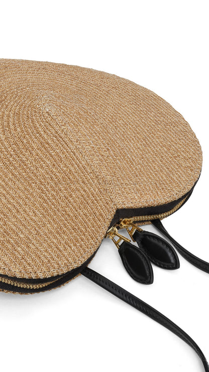 Alaïa Le Cœur Bag In Paper Straw