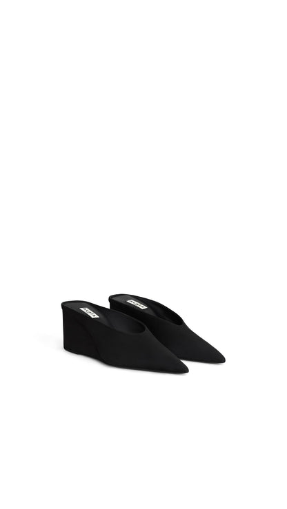 Alaïa Cube Wedge Mules In Suede
