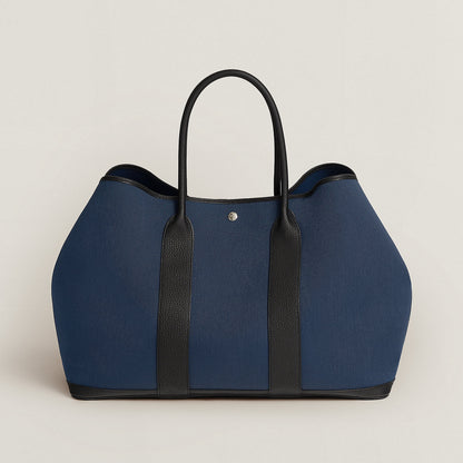  Hermes Garden Party 49 Voyage Bag Bleu Marine