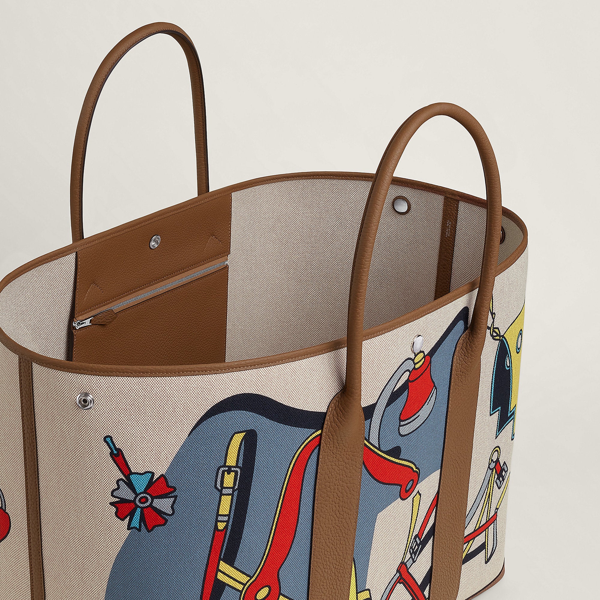  Hermes Garden Party Voyage 49 Bag Gris Misty