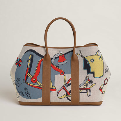  Hermes Garden Party Voyage 49 Bag Gris Misty