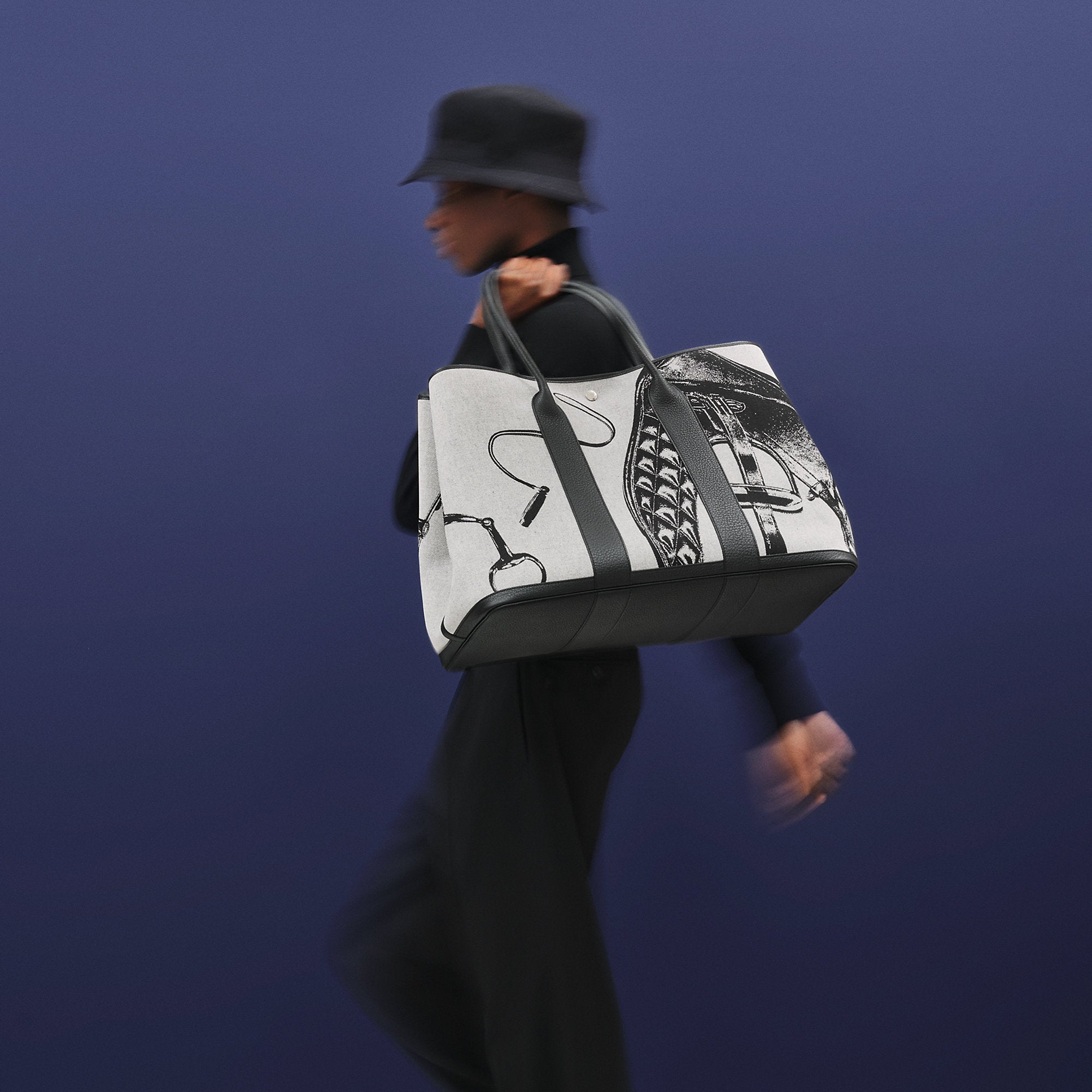  Hermes Garden Party Voyage 49 Bag Noir