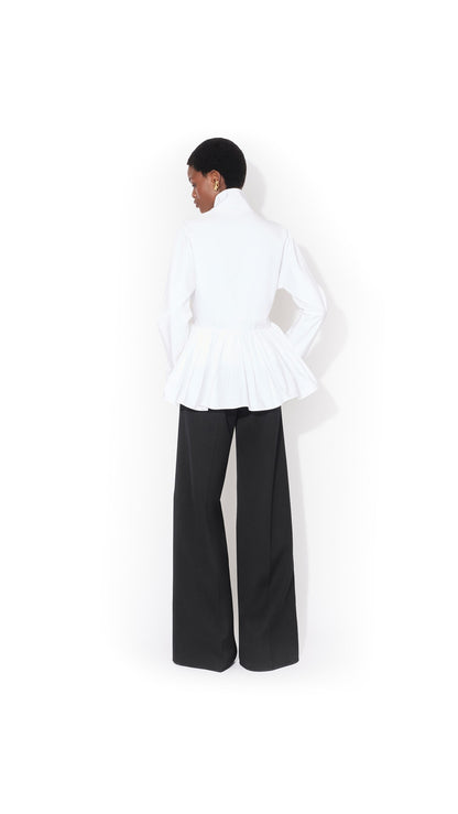 Alaïa Cotton Poplin Peplum Jacket