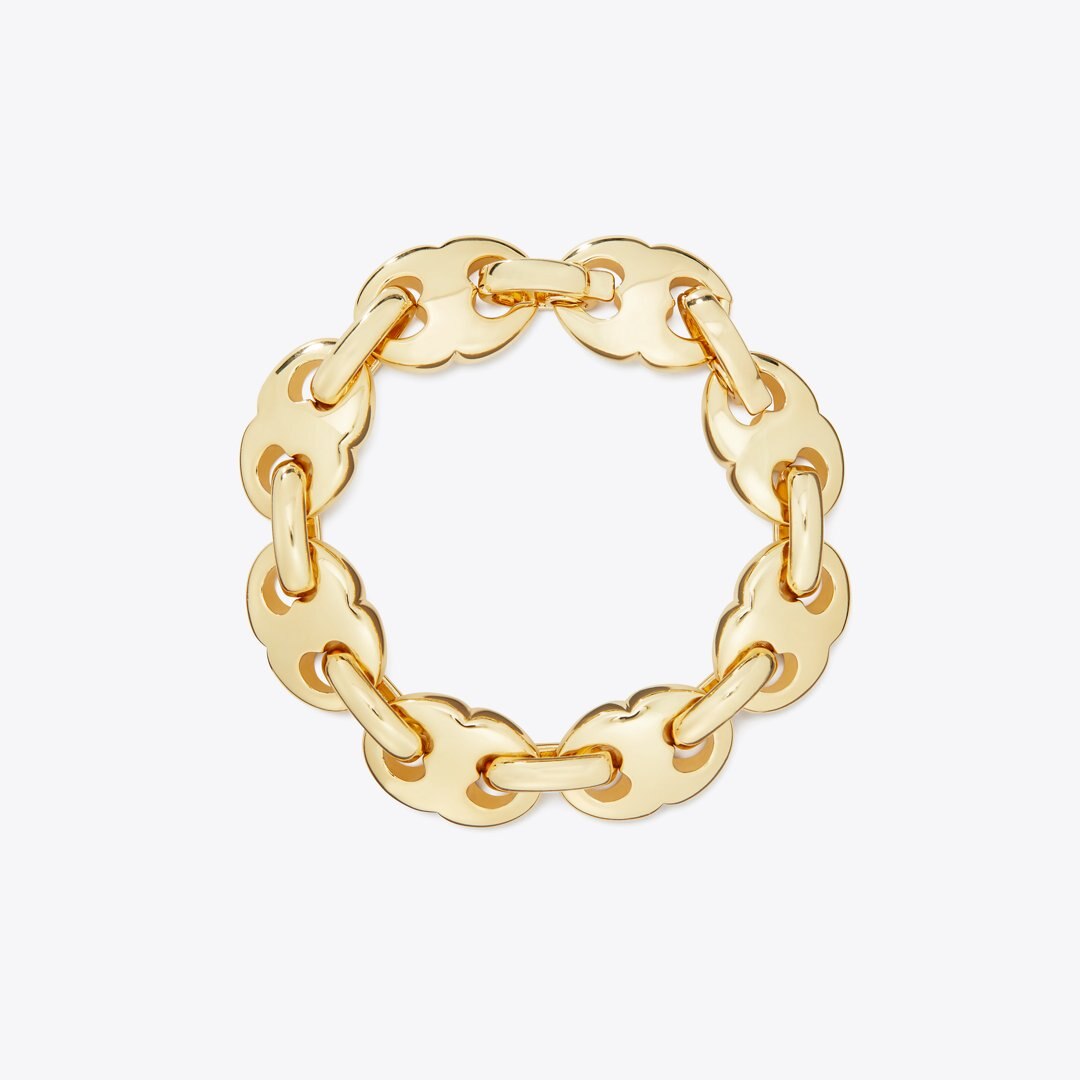 Tory Burch Gemini Link Bracelet Light Brass