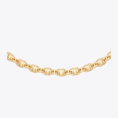 Tory Burch Gemini Link Delicate Necklace Light Brass
