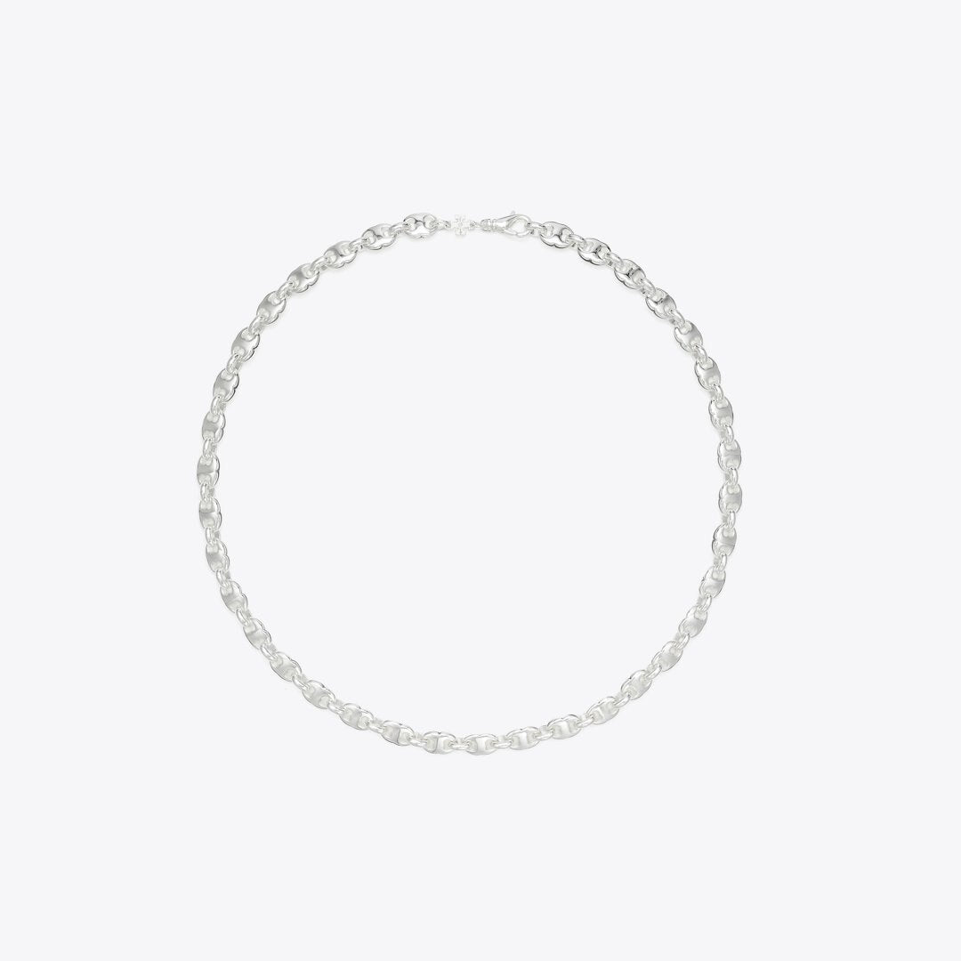 Tory Burch Gemini Link Delicate Necklace Light Silver