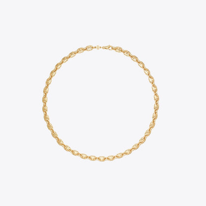 Tory Burch Gemini Link Delicate Necklace Light Brass