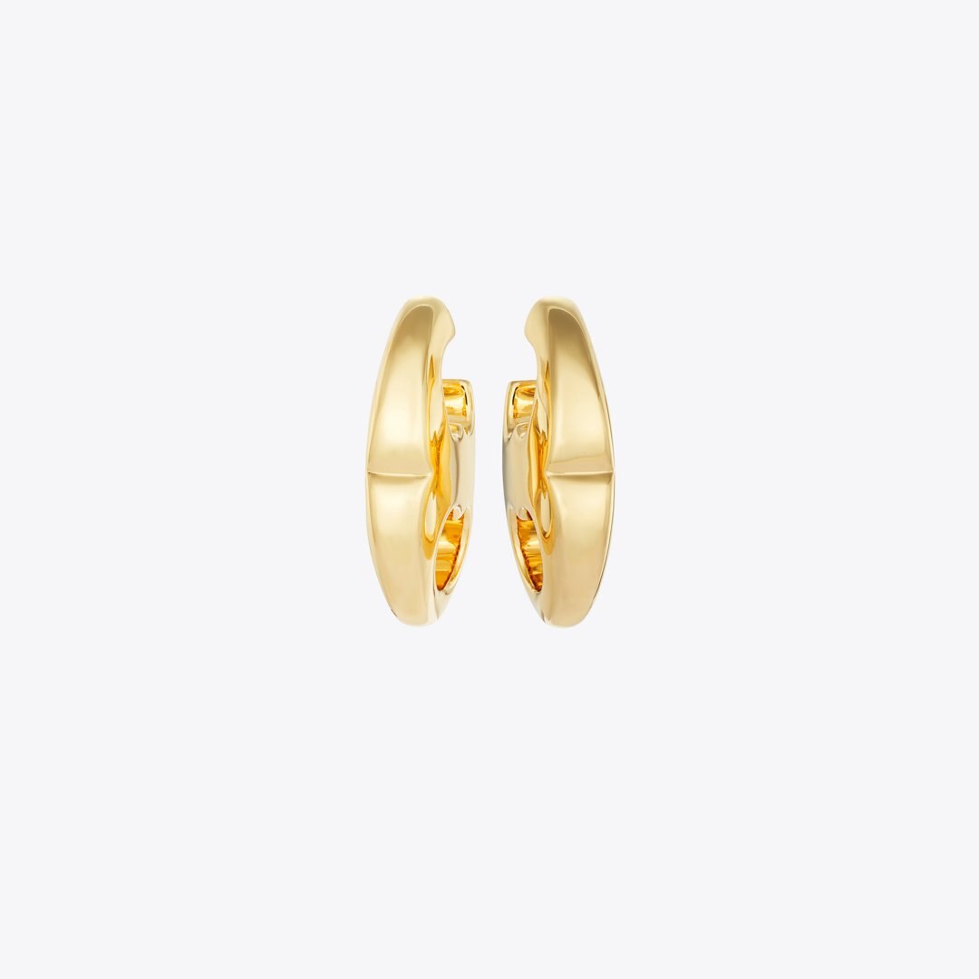 Tory Burch Gemini Link Earrings Light Brass