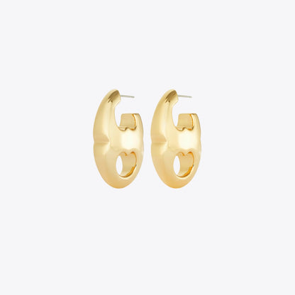 Tory Burch Gemini Link Earrings Light Brass