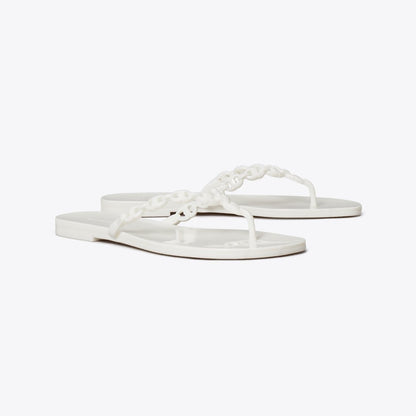 Tory Burch Gemini Link Jelly Flip-Flop WHITE