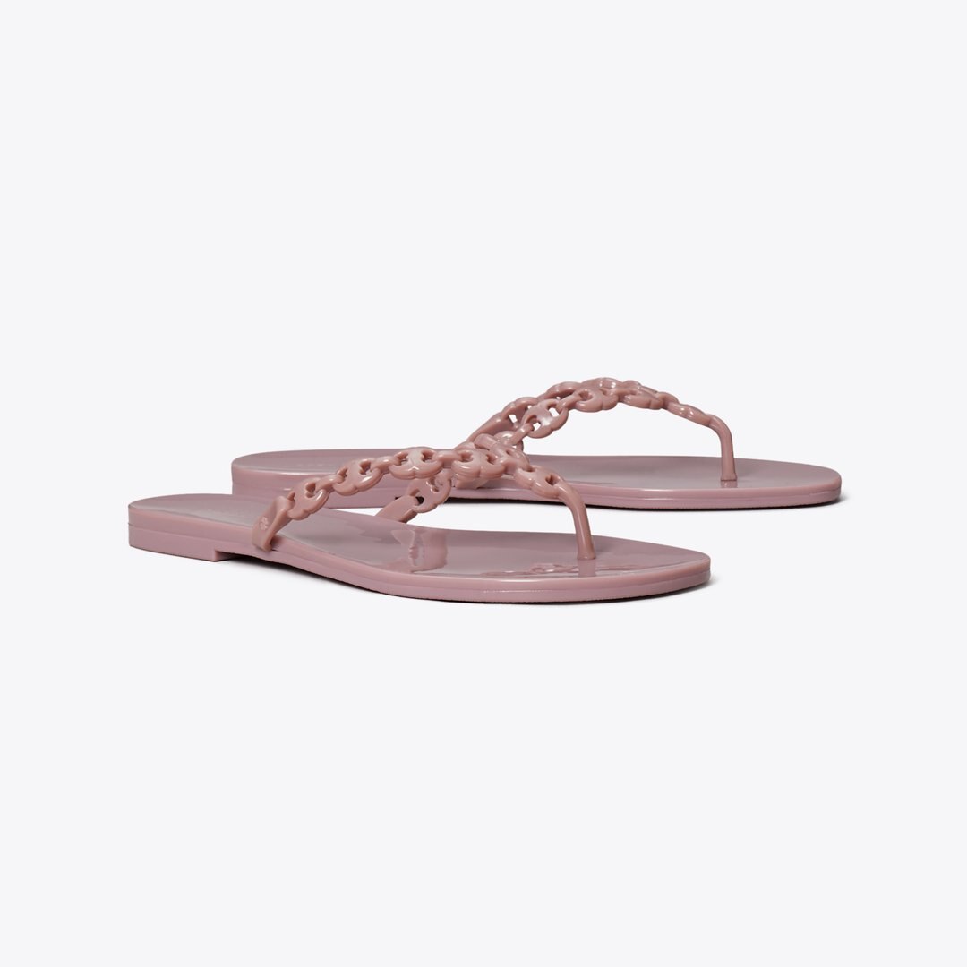 Tory Burch Gemini Link Jelly Flip-Flop LIGHT MAUVE
