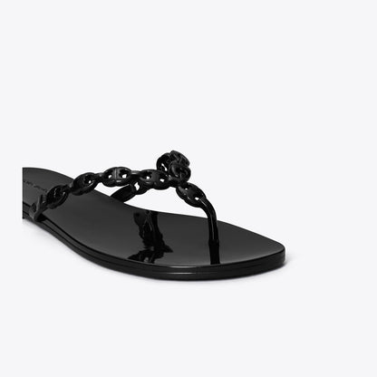 Tory Burch Gemini Link Jelly Flip-Flop BLACK