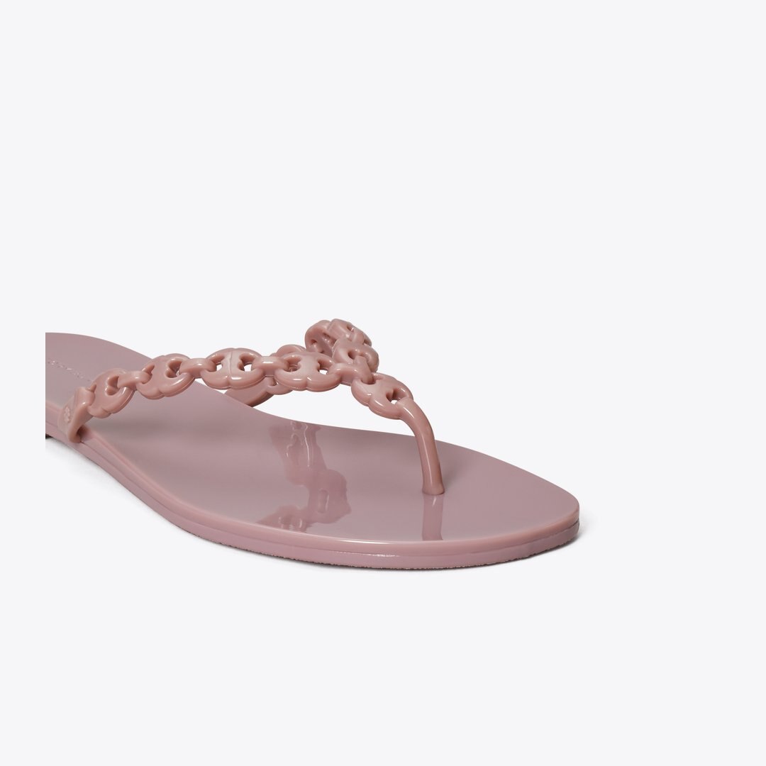 Tory Burch Gemini Link Jelly Flip-Flop LIGHT MAUVE