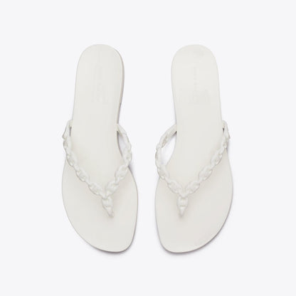 Tory Burch Gemini Link Jelly Flip-Flop WHITE