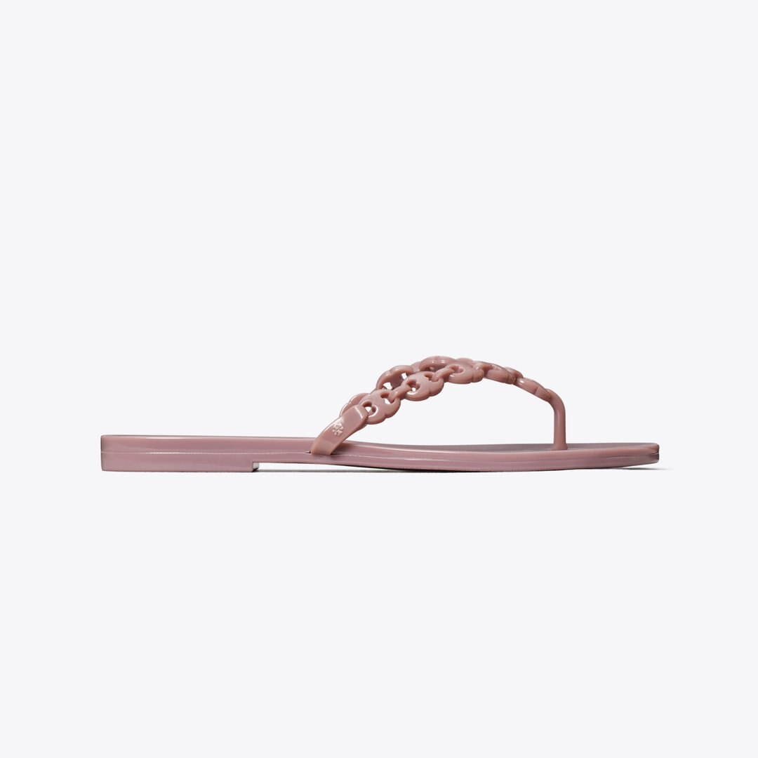 Tory Burch Gemini Link Jelly Flip-Flop LIGHT MAUVE