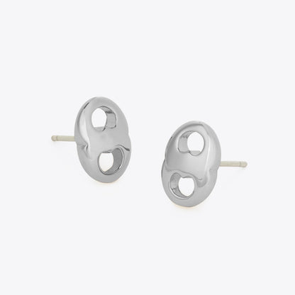 Tory Burch Gemini Stud Earrings Light Silver