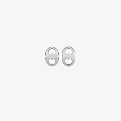 Tory Burch Gemini Stud Earrings Light Silver