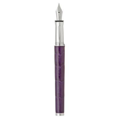 Georg Jensen Bespoke All Purple Alligator Fountain Pen