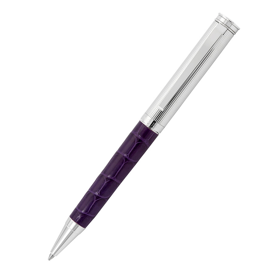 Georg Jensen Bespoke Purple Alligator Ballpoint Pen