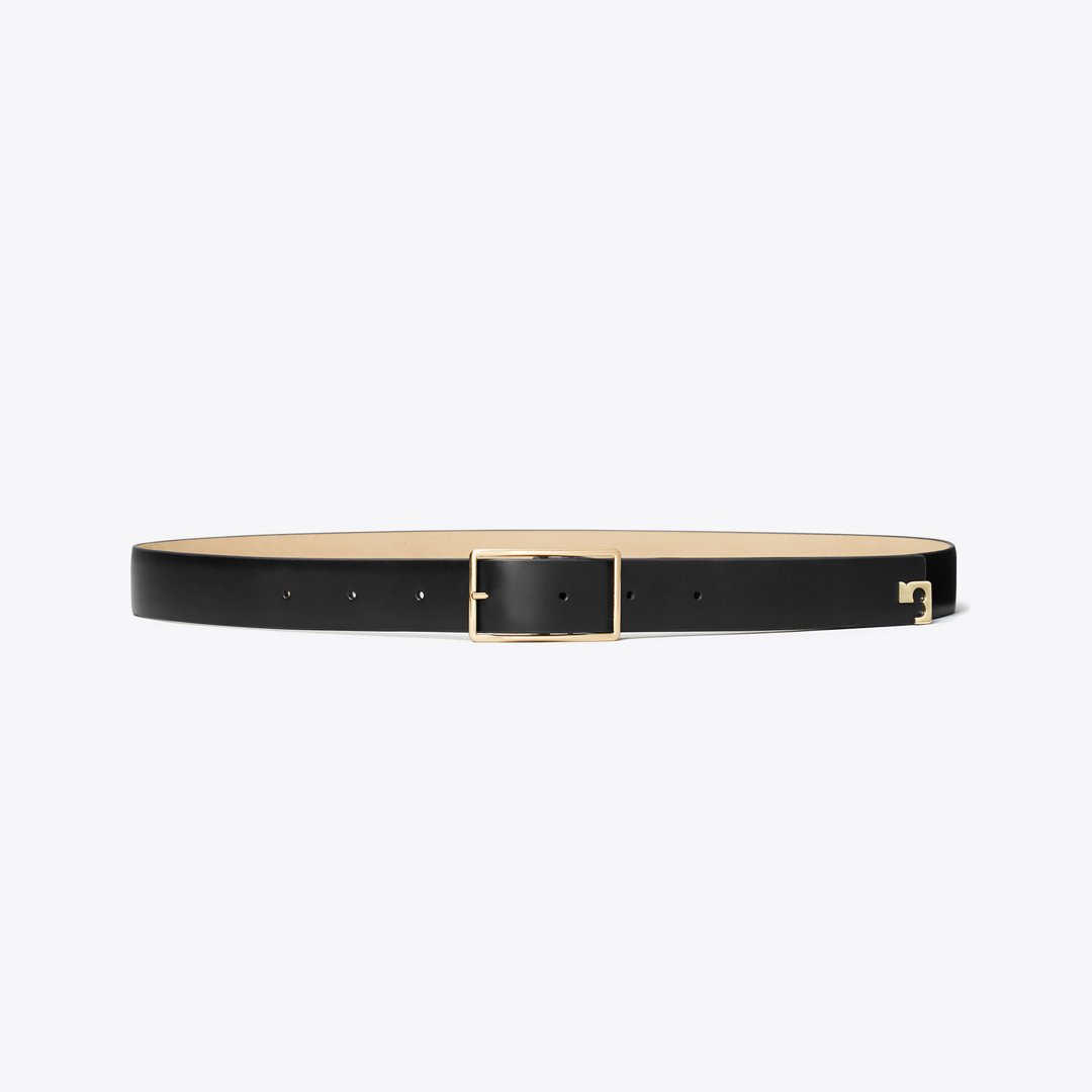 Tory Burch Gigi Belt Black / GOLD