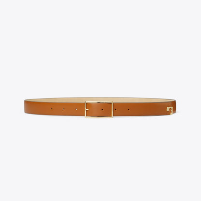 Tory Burch Gigi Belt Aged Tan / GOLD
