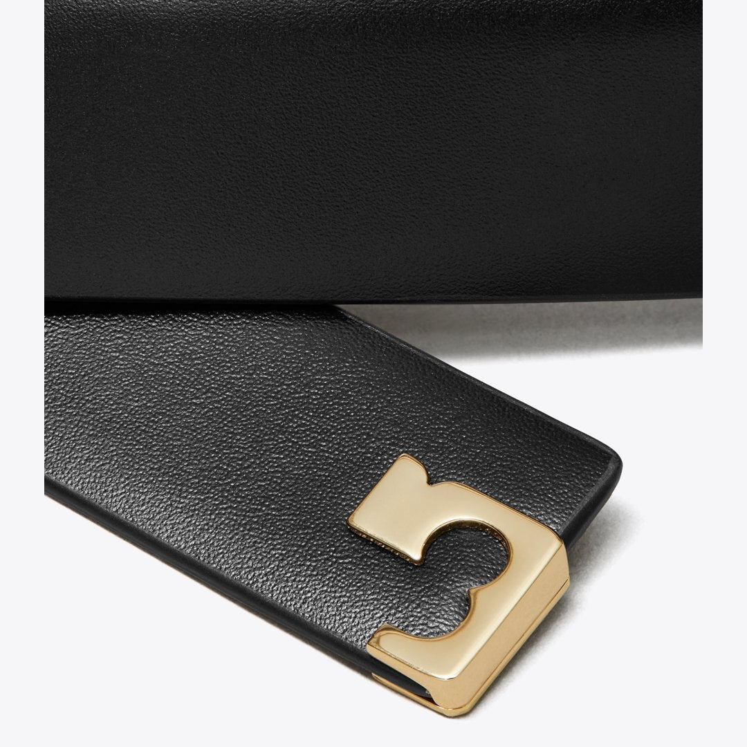 Tory Burch Gigi Belt Black / GOLD