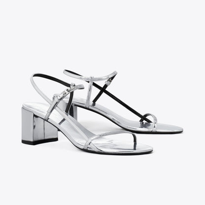 Tory Burch Gigi Heeled Sandal SILVER