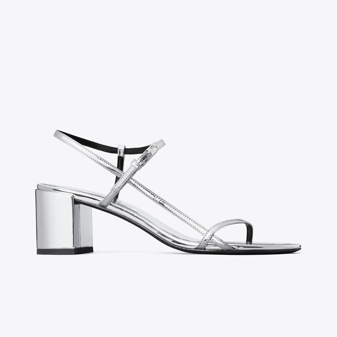 Tory Burch Gigi Heeled Sandal SILVER