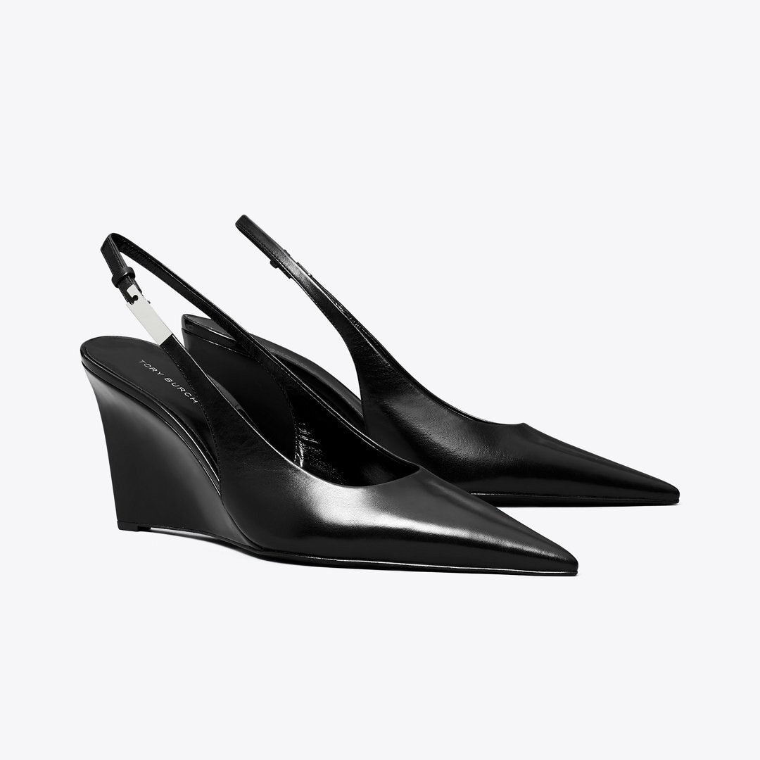 Tory Burch Gigi Slingback Wedge PERFECT BLACK