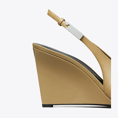 Tory Burch Gigi Slingback Wedge BURNT HONEY