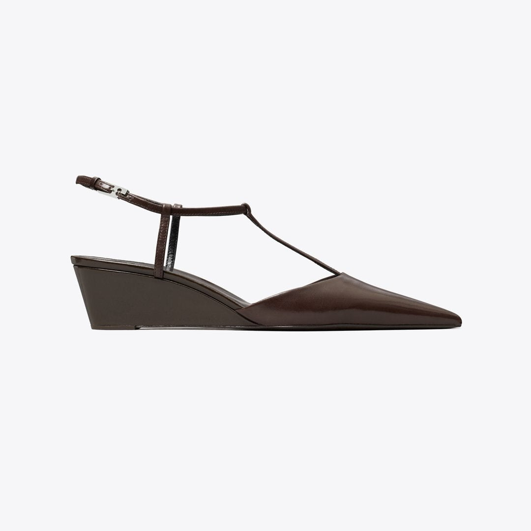 Tory Burch Gigi T-Strap Wedge Cocoa